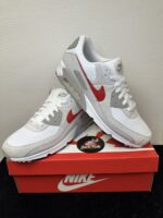 Air Max 90 - White College Grey Vast Grey University Red