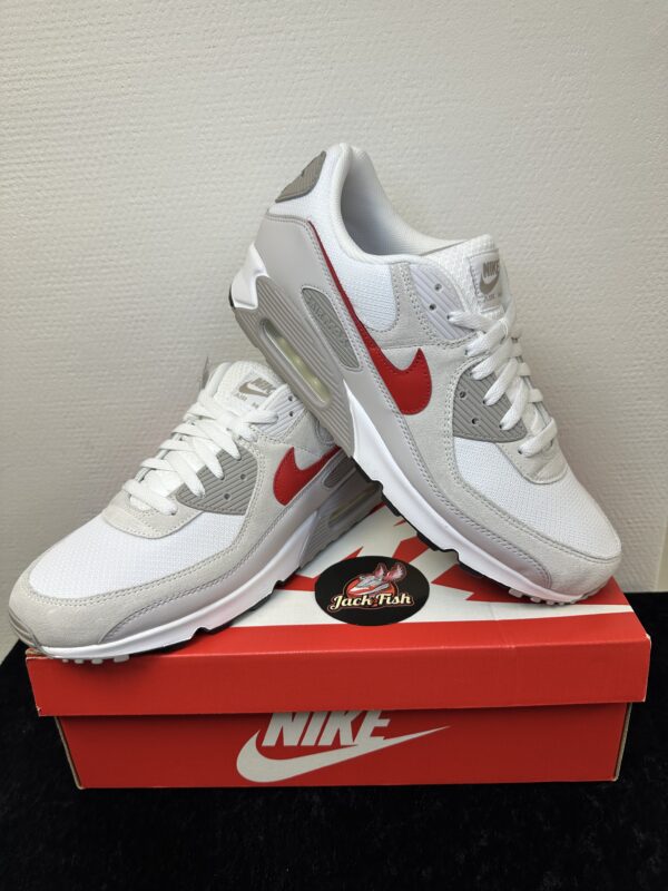 Air Max 90 - White College Grey Vast Grey University Red