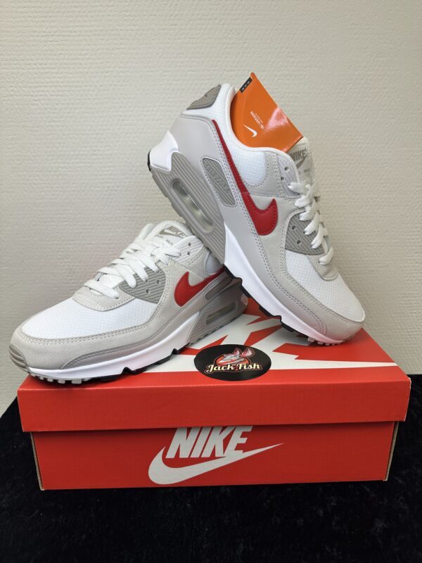 Air Max 90 - White College Grey Vast Grey University Red